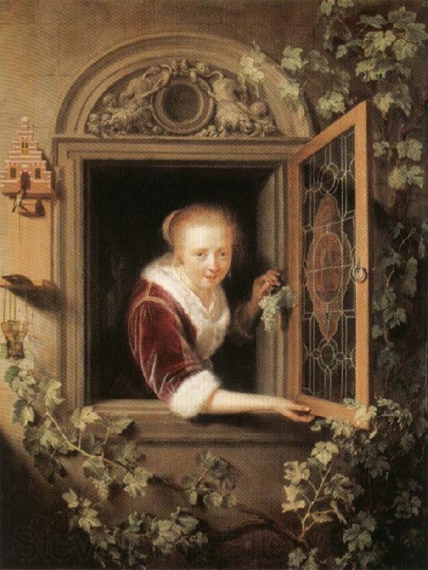 Gerrit Dou Girl at the Window Norge oil painting art